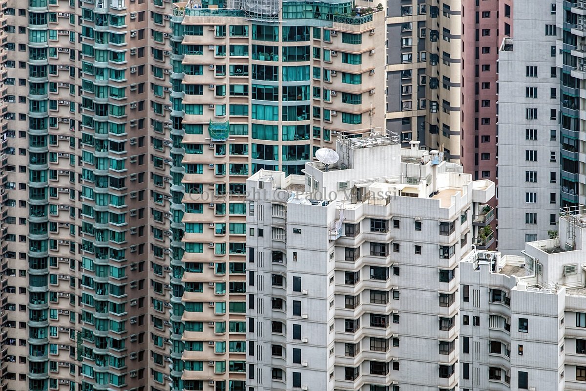 Hong Kong Victoria Peak particolare grattacieli