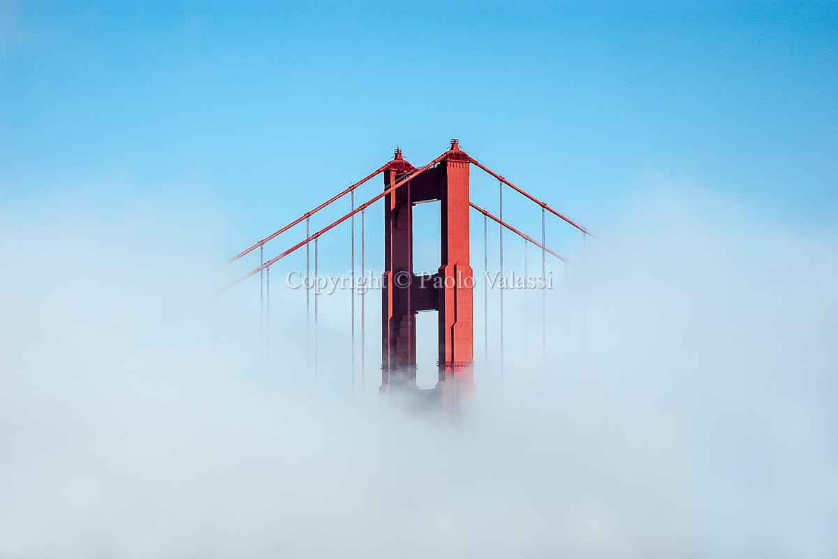San Francisco - Golden Gate Bridge with the fog